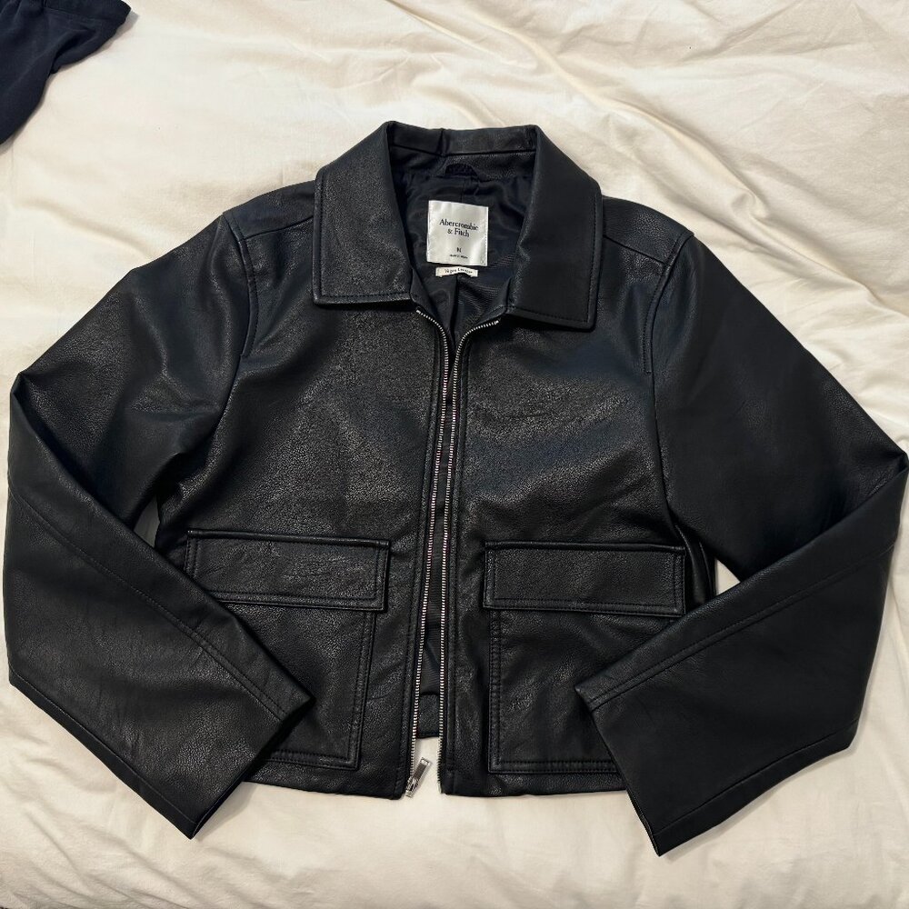 Abercrombie Leather Utility Jacket